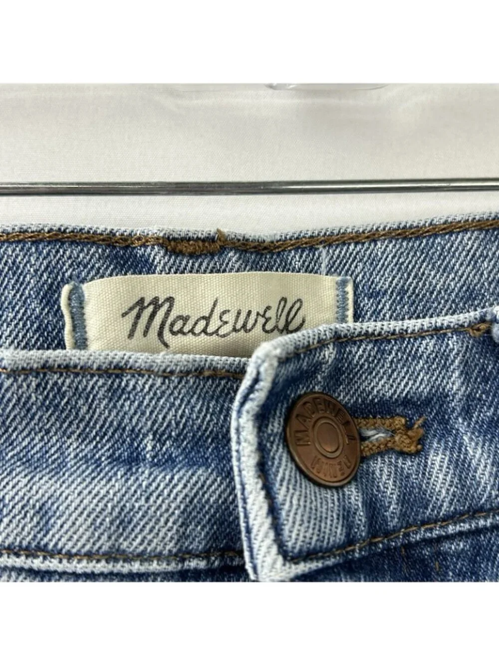 Madewell Womens High Rise Classic Straight Leg Jeans Size 25 Blue Preppy Casual - Picture 14 of 16